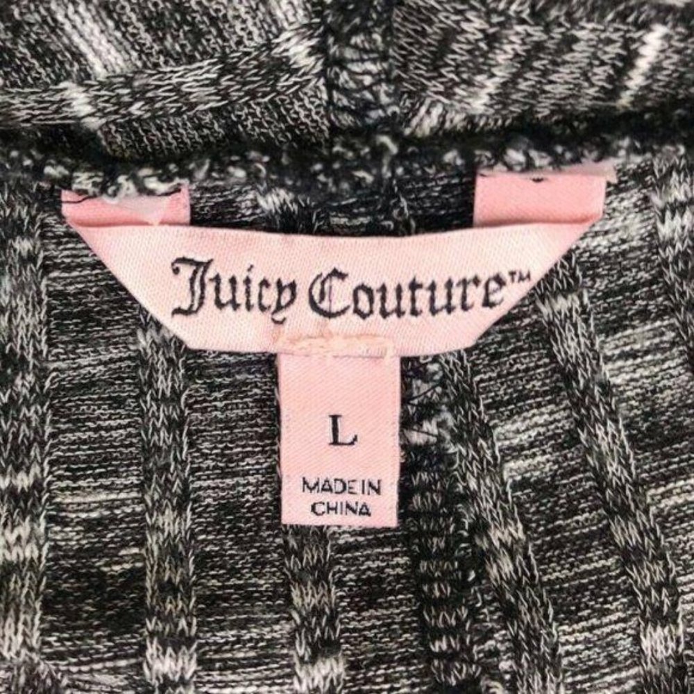 Juicy Couture Gray Hooded Faux Wrap Sweater - Picture 10 of 11
